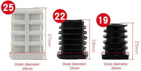 4pcs 1.5 بوصة 19/22/25 الأثاث مربع أنبوب العجلة العالمي الجرف الفولاذ المقاوم للصدأ الفولاذ الصامت الفرامل (16-ب) in Saudi Arabia