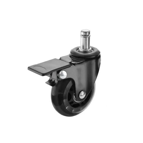 5pcs 2.5 بوصة أسود M11 PU عجلة شفافة 11 ملم كرسي المكتب Universal Brake Furniture Scaster in Saudi Arabia