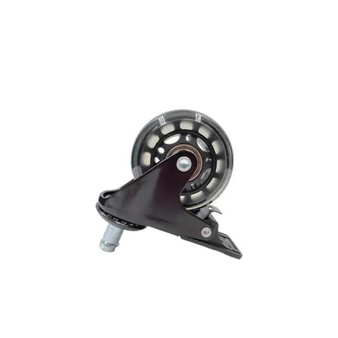 5pcs 2.5 بوصة أسود M11 PU عجلة شفافة 11 ملم كرسي المكتب Universal Brake Furniture Scaster in Saudi Arabia