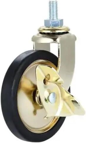 4pcs 3 بوصة المسمار الجذعية الجذعية فرامل العجلة ودوار pp يدوي يدفع عجلات أثاث عجلة صامتة (M8-Brake) in Saudi Arabia