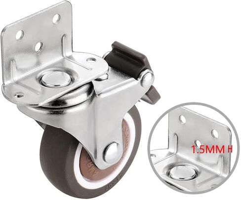 1Pcs Heavy Duty Casters 20kg Mute Swivel Wheels(2 inch no Brake) in Saudi Arabia