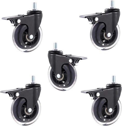 5Pcs 4 Inch M6/M8/M10 PU Screw Roller Ice Wheel Electrophoresis Entertainment Equipment(M10x15mm,Universal x 5pcs) in Saudi Arabia