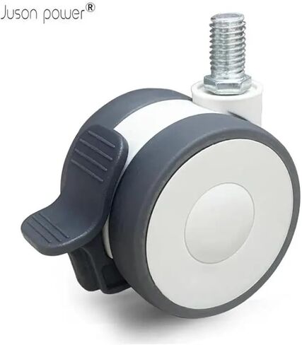 4Pcs 3 Inch Medical Device Beauty Instrument Silent TPR Caster/Display Hand Push(Brake,M10x15mm) in Saudi Arabia