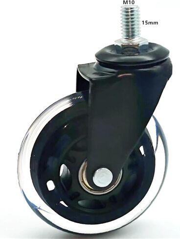5Pcs 3 Inch M8/M10 Pu Screw Roller Ice Wheel Electrophoresis Entertainment Equipment Scooter Universal Mute Caster(M8) in Saudi Arabia