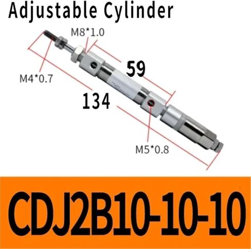 Miniature Magnetic القابلة للتعديل غير القابل للصدأ الأسطوانة الهوائية CDJ2B10-15-B التمثيل المزدوج (CDJ2B10X40X40) in Kuwait