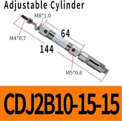 Miniature Magnetic القابلة للتعديل غير القابل للصدأ الأسطوانة الهوائية CDJ2B10-15-B التمثيل المزدوج (CDJ2B10X40X40) in Kuwait