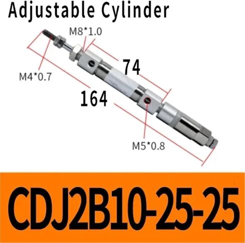 Miniature Magnetic القابلة للتعديل غير القابل للصدأ الأسطوانة الهوائية CDJ2B10-15-B التمثيل المزدوج (CDJ2B10X40X40) in Kuwait