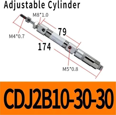 Miniature Magnetic القابلة للتعديل غير القابل للصدأ الأسطوانة الهوائية CDJ2B10-15-B التمثيل المزدوج (CDJ2B10X40X40) in Kuwait