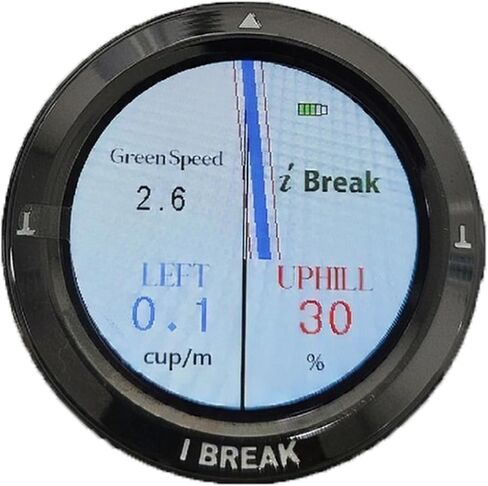 iBREAK-Digital Golf Green Reader, Informing Putting Direction and Uphill/Downhill Percent in Real time, Titanium Silver Frame and 1.3inch Color TFT LCD Display, Diameter 1.7inch X Height 0.4inch, 34g in Saudi Arabia