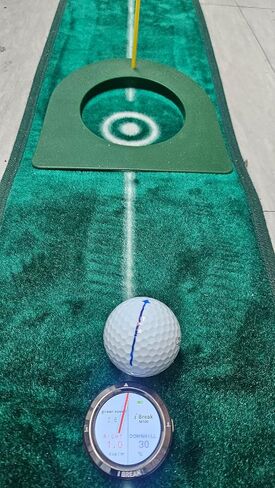 iBREAK-Digital Golf Green Reader, Informing Putting Direction and Uphill/Downhill Percent in Real time, Titanium Silver Frame and 1.3inch Color TFT LCD Display, Diameter 1.7inch X Height 0.4inch, 34g in Saudi Arabia