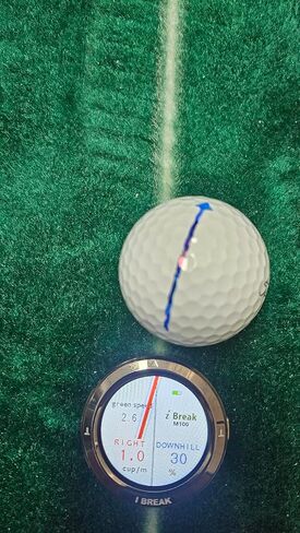 iBREAK-Digital Golf Green Reader, Informing Putting Direction and Uphill/Downhill Percent in Real time, Titanium Silver Frame and 1.3inch Color TFT LCD Display, Diameter 1.7inch X Height 0.4inch, 34g in Saudi Arabia