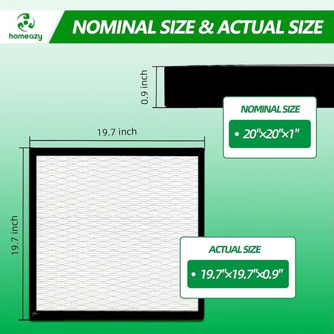 20x20x1 مرشح الهواء Merv 11: House Hvac AC Furnace Air Filters استبدال - الحجم الفعلي: 19.7x19.7x0.9 بوصة - 3 مرشحات + 1 إطار in Saudi Arabia