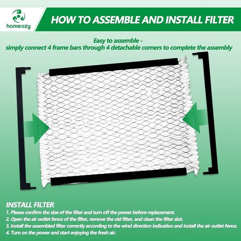 20x20x1 مرشح الهواء Merv 11: House Hvac AC Furnace Air Filters استبدال - الحجم الفعلي: 19.7x19.7x0.9 بوصة - 3 مرشحات + 1 إطار in Saudi Arabia