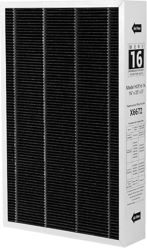 1PACK X6672 16x25x5 MEV16 مرشح متوافق مع Lennox X6672 و Lennox HCC16-28 مرشح فرن المنزل المناخي المناخي المناخي لنظام HVAC ، رقم الجزء HCF16-16 ، الحجم: 24.69*15.79*4.33 في in Kuwait