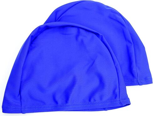 2 Pack Spandex Swimming caps High Elasticity Fabric Adult Junior Kids childen One Size Swim hat in Kuwait