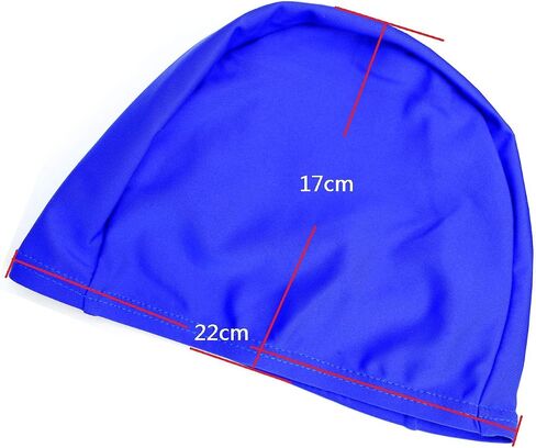 2 Pack Spandex Swimming caps High Elasticity Fabric Adult Junior Kids childen One Size Swim hat in Kuwait