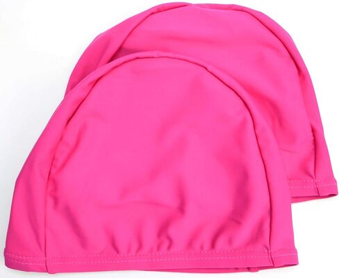 2 Pack Spandex Swimming caps High Elasticity Fabric Adult Junior Kids childen One Size Swim hat in Kuwait