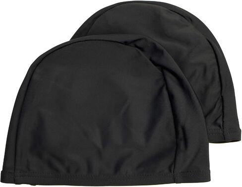 2 Pack Spandex Swimming caps High Elasticity Fabric Adult Junior Kids childen One Size Swim hat in Kuwait