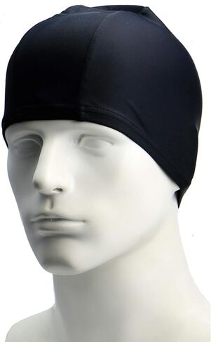2 Pack Spandex Swimming caps High Elasticity Fabric Adult Junior Kids childen One Size Swim hat in Kuwait