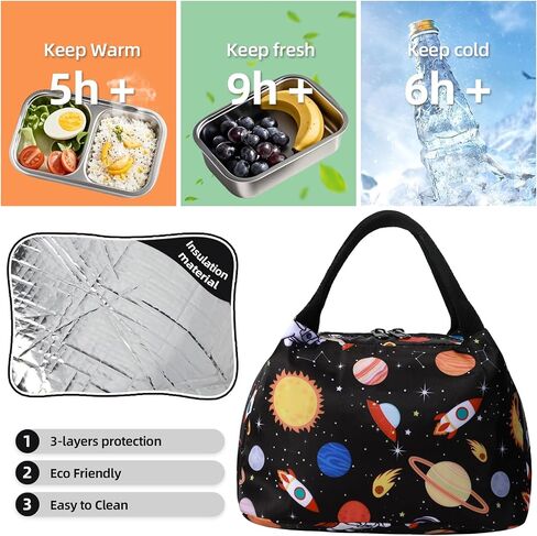 Car Space Theme Backpack Set for Boys,Kids Large Capacity Schoolbag,Lightweight Water Resistant Bookbag with Lunch Box and Pencil Case,Nylon Side Pocket in Saudi Arabia
