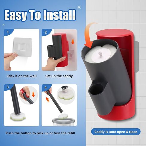 Disposable Toilet Brush Cleaning System with Wand Cleaner Refills,Toilet Cleaning Stick,Wall Mounted Toilet Wand Kit,60 Disposable Toilet Bowl Brush for Sink Bathtub Wash Basin (Green) in Saudi Arabia
