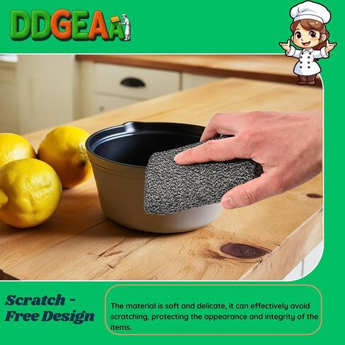 Heavy - Duty Kitchen Sponge - 20 Times More Durable, Scratch Free, Suitable for Non Stick Cookware Cut Resistant, Multi - Purpose Cleaning Supplies for Home, Bathroom (2 Pack Grey) in Saudi Arabia