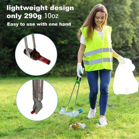35 '' Long Grabber Reacher Tool Huchice Duty ، trash picker apper apper ، marbage ake up sticks ، 5.7 '' تم اختبار الفم التمساح ليقبض على ما يصل إلى 6 رطل من الطوب ، وجسم من الفولاذ المقاوم للصدأ ، ومقبض قبضة ناعمة in Saudi Arabia