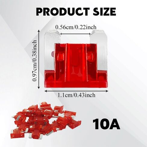 25pcs 15 أمبير الصمامات الصغيرة المنخفضة للسيارة ، فتيل السيارات ، فتيل سيارات ميني ذا بليز منخفضة ، ملحقات السيارة القصيرة حماية الصمامات السيارة تناسب شاحنة الدراجات النارية للسيارة (15A) in Kuwait