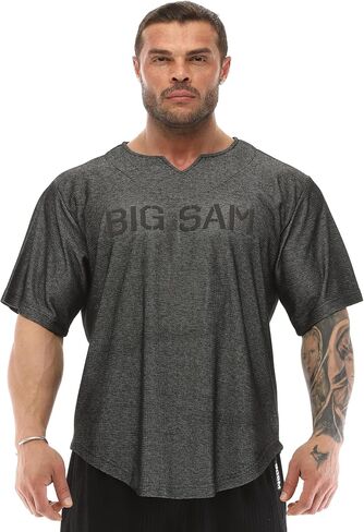 Men's Oversize Active T-Shirts, Bodybuilding Fitness Cardio Rag Top T-Shirt in Saudi Arabia