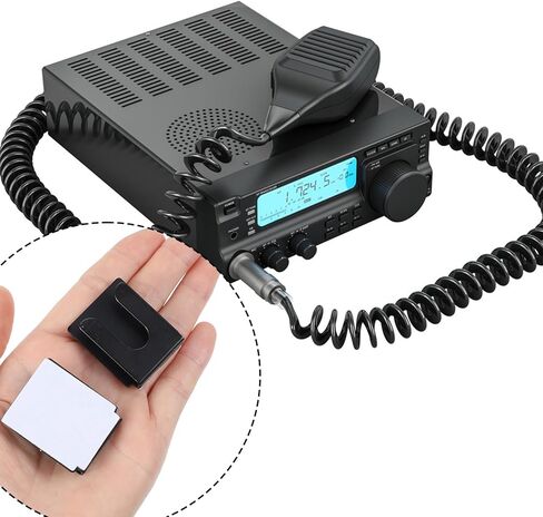 4pcs CB MIC حامل ، حارس مربعة ميكروفون راديو CB ، شماعات الميكروفون مع الظهر اللاصقة ، شماعات راديو Metal Mobile أسود ، حامل السيارة المحمولة العالمي للميكروفونات يناسب السيارات (1.4 × 1.1 بوصة) in Kuwait