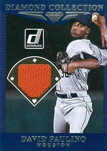 Autograph Warehouse 345115 David Paulino Player Worn Jersey Patch Baseball Card - Houston Astros 2017 Panini Diamond Collection No. DCDP in Saudi Arabia