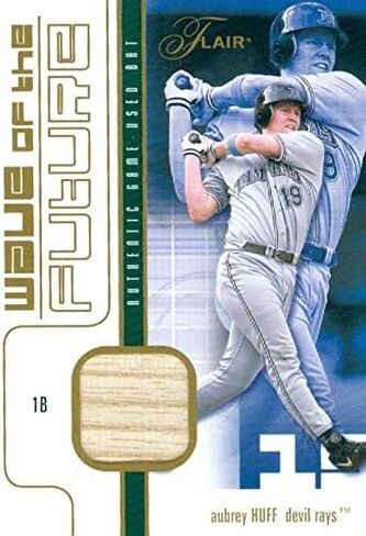 مستودع توقيعه 343475 لاعب Aubrey Huff استخدم بطاقة Bat Patch Baseball - Tampa Bay Devil Rays 2003 Fleer Flair No. 34 & 100 in Saudi Arabia