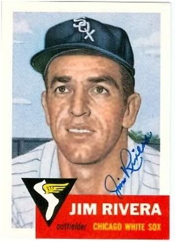Autograph Warehouse 20897 Jim Rivera Autographed Baseball Card Chicago White Sox 1953 Topps Archive No. 156 in Saudi Arabia