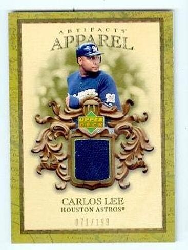 مستودع توقيعه 343630 Carlos Lee Player Card Jersey Patch Baseball Card - Milwaukee Brewers Astros 67 2007 Upper Deck No. MLBCL Limited 071 of 199 in Saudi Arabia