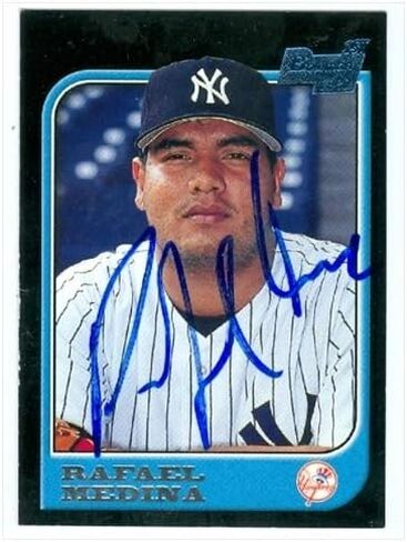 مستودع توقيعه 42249 Rafael Medina Card Baseball Card New York Yankees 1997 Bowman No. 133 in Saudi Arabia