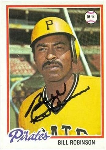 مستودع توقيعه 46914 بيل روبنسون بطاقة البيسبول التي تم توقيفها بيتسبرغ بيراتيس 1978 Topps No .455 in Saudi Arabia