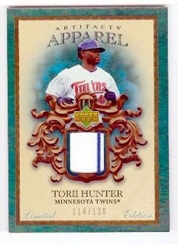 مستودع توقيعه 343636 Torii Hunter Player Card Jersey Patch Baseball - Minnesota Twins 67 2007 Deck No. Mlbhu Assifacts Limited 114 of 130 in Saudi Arabia
