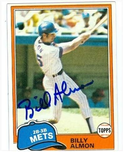 مستودع توقيعه 48388 Bill Almon Cardball Card New York Mets 1981 Topps No .163 in Saudi Arabia