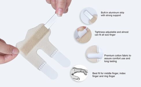 Oval Finger Splint 8 pcs and Trigger Finger Splints 2 pcs for Arthritis,Mallet Fingers - Comfortable and Effective Pain Relief Finger splints For Thumb, Index, Middle, Pinky or Ring Finger (4,5,6,7,8,9,10,11) in Saudi Arabia