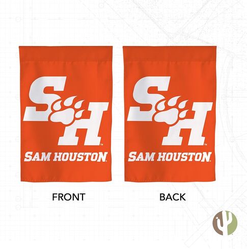 Desert Cactus Sam Sam Houston University SHSU Garden Flag - 19 × 12 بوصة Sam Houston Bearkats Banner ، للعرض في الهواء الطلق والأحداث (التصميم أ) in Kuwait