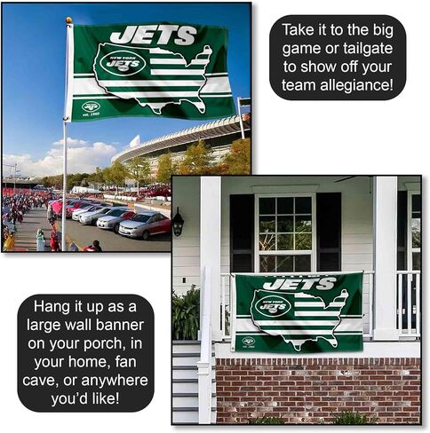 New York Jets Nation USA American Country 3x5 Flag in Kuwait