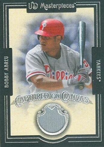 Autograph Warehouse 343466 Bobby Abreu Player Worn Jersey Patch Baseball Card - Philadelphia Phillies 2007 Upper Deck MasterPieces Canvas No. CC-BA in Saudi Arabia