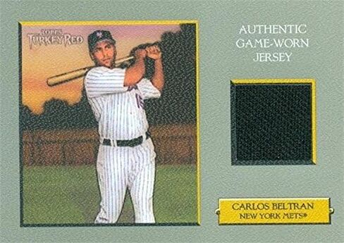 Autograph Warehouse 343573 Carlos Beltran Player Worn Jersey Patch Baseball Card - New York Mets 2006 Topps Turkey Red No. TRR-CB in Saudi Arabia
