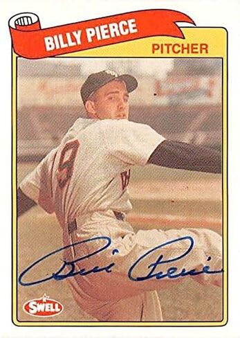 Topps Billy Pierce Cardball Baseball Card (Chicago Sox) 1989 Swell Greats #57 - MLB Motophaged Cards in Saudi Arabia