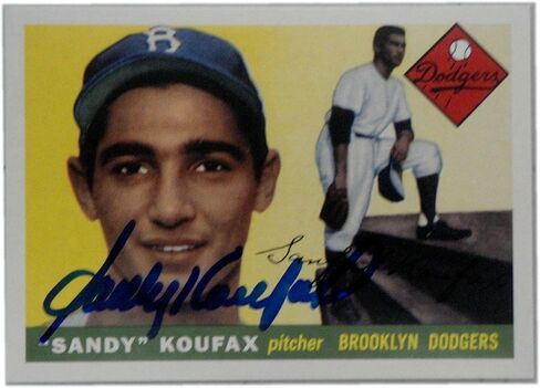 Sandy Koufax يدوية موقعة موقعة لعام 2016 Topps Heritage 1/1 Rookie Rebrin in Saudi Arabia