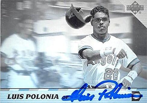 لويس بولونيا بطاقة البيسبول الموقعة (كاليفورنيا الملائكة) 1992 أعلى DCK MVP #40 FOIL - MLB بطاقات البيسبول موقعة MLB in Saudi Arabia