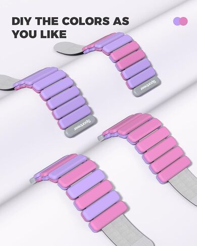 Sportneer Upgraded Wrist & Ankle Weights for Women Men- 1 Pair (1 lb/2 lb Each) | Adjustable Silicone Weighted Bracelet Set for Gym Yoga Pilates Strength Training Wearable Arm Hand Workout Weights in Saudi Arabia