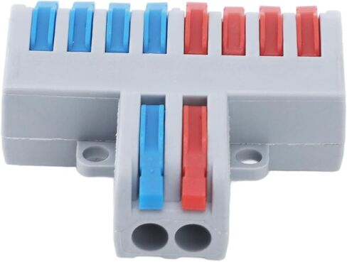 6PCS Lever Wire Connectors 2 in 8 Out Terminal Blocks Electrical Wire Splicing Connectors 10mm Stripping Quick Wiring Connect in Saudi Arabia