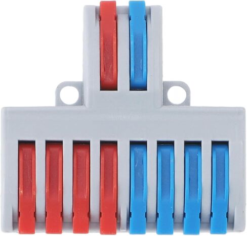 6PCS Lever Wire Connectors 2 in 8 Out Terminal Blocks Electrical Wire Splicing Connectors 10mm Stripping Quick Wiring Connect in Saudi Arabia