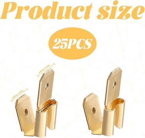 Electrical Connector,25 PCS Electrical Wire Connectors,Male and Female Spade Connectors,Electricals Crimp Connector,Electricals Double Male Female Adapter in Saudi Arabia